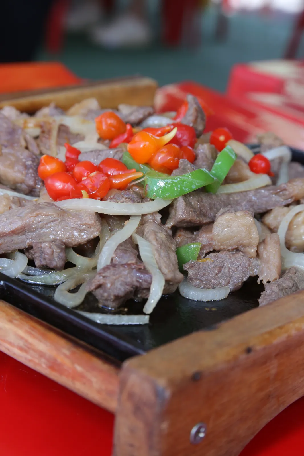 Carne preparada na chapa