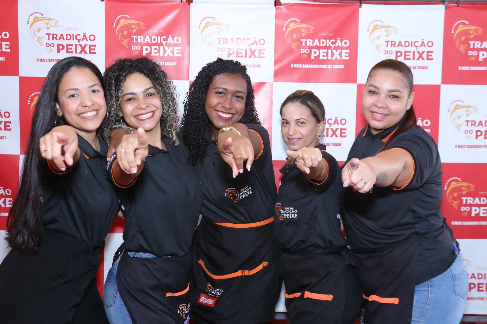 Equipe de atendimento do restaurante